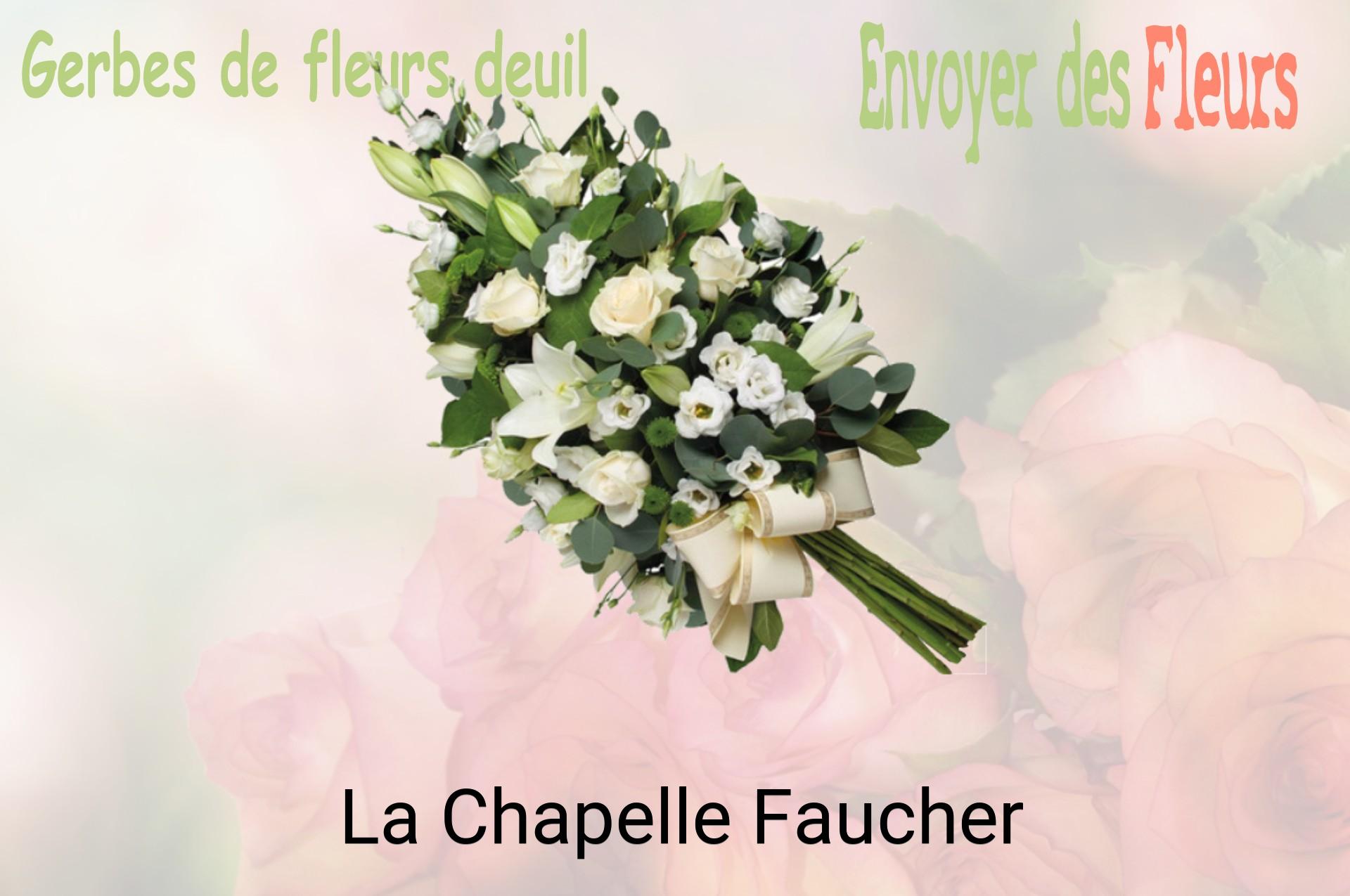 Gerbe de fleurs de deuil livrée à La Chapelle-Faucher